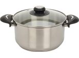 Casseruola In Acciaio Inox Ø 22 Cm Con Coperchio - Per Tutti I Tipi Di Piano Cottura (22 Cm)