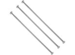 Set Di 3 - Binario Per Tende Da Doccia Da 100 Cm Senza Foratura Regolabile Da 105 Cm A 170 Cm, Binario Telescopico Estensibile Per Doccia E Bagno, Binario Per Tende In Acciaio Inox Per Il Fissaggio, Binario Per Cappotti In Argento