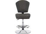 Elegante Sedia Sgabello Bar Designer Metallo Sedia Da Pranzo Sgabello Sgabello Bar Grigio Nuovo