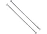 2 Pezzi - Binario Per Tende Da Doccia Da 100 Cm Senza Foratura Regolabile Da 105 Cm A 170 Cm, Binario Telescopico Estensibile Per Doccia E Vasca Da Bagno, Binario Per Tende In Acciaio Inox Per Il Fissaggio, Binario Per Cappotti In Argento
