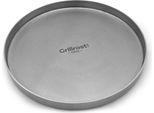 Piastra Grill In Acciaio Inox - Plancha Rotonda 40 Cm - Solido Acciaio Inox Per Barbecue A Carbonella E A Gas