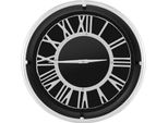 Costway Orologio Da Parete Senza Ticchettio, Grande Orologio Radiocontrollato Moderno Per Soggiorno, Ufficio, Camera Da Letto, Nero, φ45X14Cm