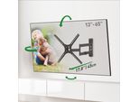 Barkan - Supporto A Parete Per Tv Full Motion Lungo - 13 Pollici - 65 Pollici/33 Cm - 165 Cm - 36 Kg - Nero