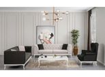 Chesterfield Divano Completo In Tessuto Divani Imbottiti Set Di Divani 4 Pezzi Nero Jvmoebel