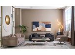Set Di Divani Divani Completi Divani In Tessuto Divani Imbottiti Beige Set 3 Pezzi Jvmoebel