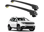 Turtle Portapacchi AIR-1 Dacia Duster Hm 2018 - 2022 Barre Rialzate , Nero