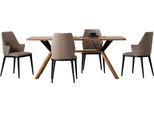 Tavolo Da Pranzo Set Sala Da Pranzo Tavolo Sedie 5Pcs Marrone Legno Jvmoebel