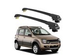 Turtle Portapacchi AIR-1 Fiat Panda 169 2003 - 2011 Barre Rialzate , Nero