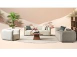 Set Divano Tre Posti Poltrona Beige Tessuto Divano Quattro Posti 4+3+1 Jvmoebel