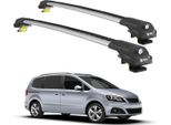Turtle Portapacchi AIR-1 Seat Alhambra 7N 2010 - 2024 Barre Rialzate , Argento