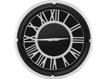 Costway Orologio Da Parete Senza Ticchettio, Grande Orologio Radiocontrollato Moderno Per Soggiorno, Ufficio, Camera Da Letto, Nero, φ34,5X12Cm