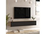 Tavolo Tv 'Lapinlahti' 180 X 31,5 X 29,5 Cm Rovere / Nero