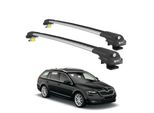 Turtle Portapacchi AIR-1 Skoda Octavia 5E 2012 - 2019 Barre Rialzate , Argento