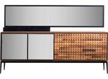 Credenza Credenza Con Specchio Cassettiera Cassettiera Legno Marrone Sala Da Pranzo Jvmoebel