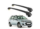 Turtle Portapacchi AIR-1 Lada Kalina Sw 2013 - 2018 Barre Rialzate , Nero