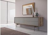 Credenza Con Specchio Grigio Lusso Jvmoebel