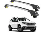 Turtle Portapacchi AIR-1 Dacia Duster Hm 2018 - 2022 Barre Rialzate , Argento