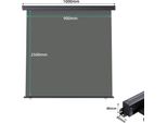 Mucola Tenda Verticale Per Balcone Tenda Da Sole Laterale Schermo Privacy Frangivento Tenda Da Sole Per Balcone - 100X250Cm Grigio