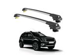Turtle Portapacchi AIR-1 Dacia Duster Hs 2014 - 2017 Barre Rialzate , Argento