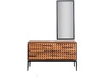 Camera Da Letto Cassettiera Con Specchio Cassettiera Armadio In Legno Marrone Jvmoebel