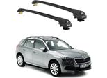 Turtle Portapacchi AIR-1 Skoda Kamiq All 2019 - 2024 Barre Rialzate , Nero