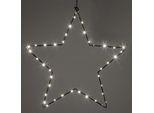 2.05 Stella Luminosa Buon Natale - Ø 40 Cm / 40 Led - Batteria / Timer / Interno + Esterno (Grande)