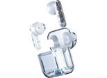 TM10 Cuffie Bluetooth Senza Fili Con Copertura Trasparente, Cuffie Bluetooth In-Ear Tws, Bianco
