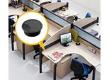 Set Di 10 Passacavi Da Scrivania 80Mm - Colore Nero - Uscita Cavi Con Guarnizione Antipolvere Per Varie Scrivanie E Piani Di Lavoro Per Ufficio | Scatola Rotonda Per Cavi In Plastica Abs | Uscita Cavi