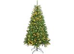 Albero Di Natale Rebecca Mobili 210 Cm Con 400 Luci Led In Pvc, Verde