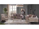 Set Di Divani Marrone-Beige 3+3+1 Posti Tavolino Di Design Tavolino Jvmoebel