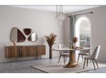 Set Sala Da Pranzo 9 Pezzi Tavolo Da Pranzo Moderno Sedie Credenza Jvmoebel