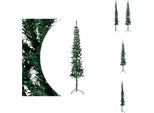 Vidaxl Mezzo Albero Di Natale Artificiale Con Supporto Verde Sottile 150 Cm - Alberi Di Natale