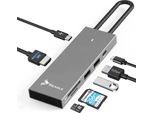 Reagle Hub USB-C Hdmi 4K 60Hz 2K 144Hz Usb C 3.2 Pd 100W Lettore Di Schede M1 M2