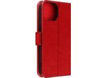 Custodia In Pelle Finta Con Funzione Di Supporto Per Apple Iphone 15 Pro Max - Rosso