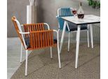 Sedie Originali Di Colore Arancione Chiaro Su Gambe Bianche In Acciaio Inox Con Morbidi Cuscini Jvmoebel