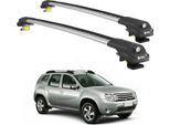 Turtle Portapacchi AIR-1 Dacia Duster Hs 2010 - 2013 Barre Rialzate , Argento