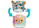 Squishmallows - Flip-A-Mallows 12 Cm (5") - 2 In 1 Emanga Il Leopardo E Leonard Il Leone, Peluche Reversibile"