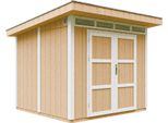 Capanno Da Giardino Di 5,9M² Con Pavimento E Piastrelle Bituminose - Capanno Da Giardino L279Xl293Xh239 Cm - Capanno Da Giardino Timbela M903A - Harvest Honey
