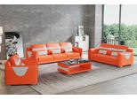 Set Di Divani Divani 321 Arancione Bianco Jvmoebel
