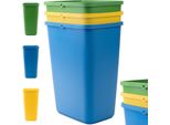 Set Di Cestini Per La Raccolta Differenziata Kadax, Cestino In Plastica Robusta, Cestino (3X12L)