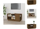 Vidaxl Mobile Tv Marrone Miele 80X35X40,5 Cm In Legno Di Pino Massiccio - Mobili Tv
