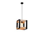 Zmh Luce A Sospensione Legno Vintage 1 Fiamma Tavolo Da Pranzo Lampada A Sospensione Industial Nero Metallo E27 Lampada A Sospensione Lampadario A Sospensione Per Sala Da Pranzo Cucina Soggiorno