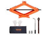 Cric A Forbice Vevor Cric A Forbice Manuale Per Auto 2,5 T, Cric Con Avvitatore A Impulsi, Cassetta Degli Attrezzi, Manovella, Portata 95-435 Mm Cric Per Auto, Suv, Berline Ecc.