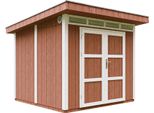 Capanno Da Giardino Di 5,9M² Con Pavimento E Piastrelle Bituminose - Capanno Da Giardino L279Xl293Xh239 Cm - Capanno Da Giardino Timbela M903A - Redwood Rosso