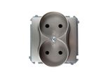 Simon Basic Presa Doppia B/U 16A IP20 Satinata BMG2M.01/29