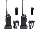 Retevis RT29D Digital Walkie Talkie, Radio Impermeabile, IP67, Bluetooth, Buona Crittografia, 3200 Mah, Walkie Talkie Dmr A Lungo Raggio Per Hotel, Sicurezza (Nero, 2 Pz.)