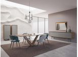 Sala Da Pranzo Tavolo Da Pranzo Sedie Credenza Set Di Vetrine 9 Pezzi Jvmoebel