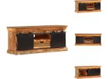 Mobile Tv Vidaxl 110X30X45 Cm In Legno Massiccio Antico - Mobili Tv