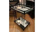 Casa Padrino Carrello Di Servizio Nero 78 X 46 X H. 79 Cm - Carrello Per Ristorazione Alberghiera - Accessori Per Ristorazione Alberghiera - Mobili