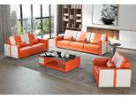 Set Di Divani 321 Posti Arancione Lusso Jvmoebel
